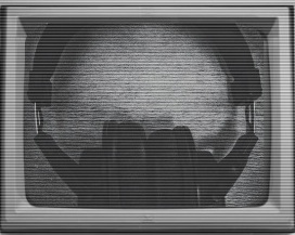 grainy headphones on a monitor in my signature style
